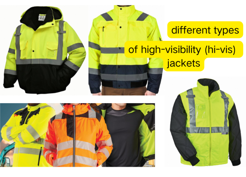 How do different types of hi-vis jackets compare in terms of visibility and safety